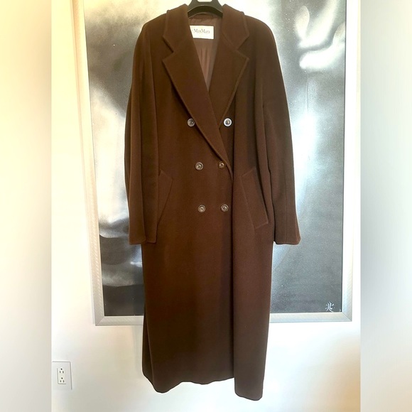 MAX MARA XL 16 MAXI DOUBLE BREASTED CASHMERE ULTRA LONG COAT SPECIAL ORDER - Picture 11 of 12